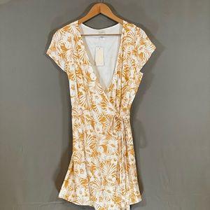 L*Space Floral Wrap Dress in Yellow and White